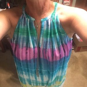 NWT 🦋🦋🦋CK💜 CHAIN TIE necklace blouse